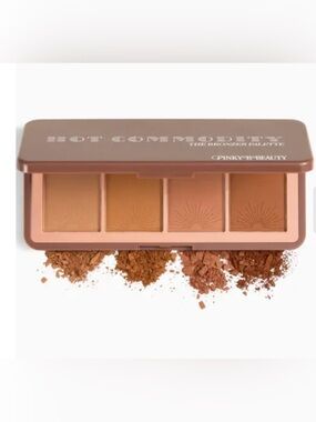 Pink Rose Neutral-to-Warm Bronzer & Contour Palette - Brown Shades